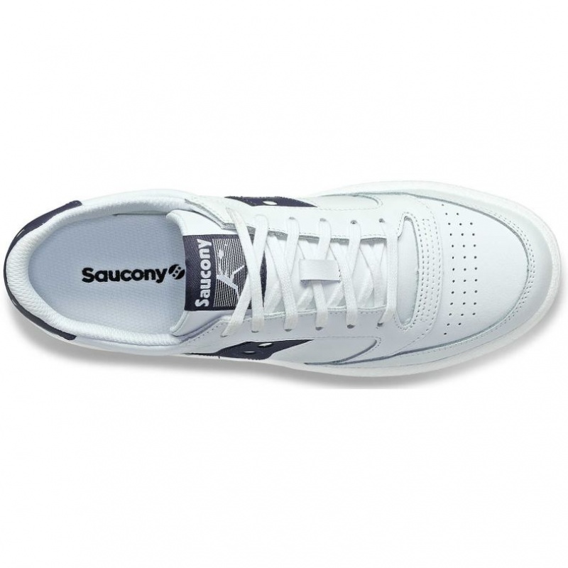 Tenis Saucony Jazz Court PU Hombre Blancas Azul Marino | COLOMBIA-CPXZ