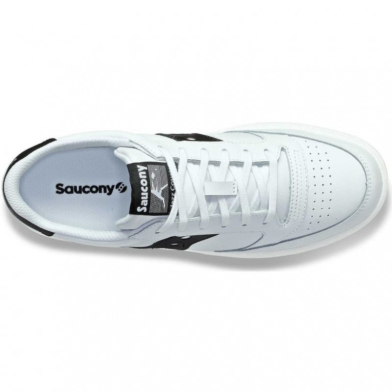 Tenis Saucony Jazz Court PU Mujer Blancas Negras | COLOMBIA-JFUS