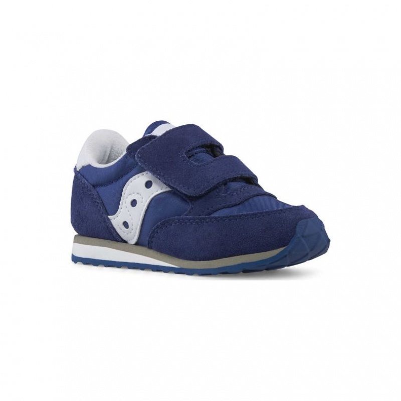 Tenis Saucony Jazz Hook & Loop Niño Grande Azul Marino | COLOMBIA-YJUV