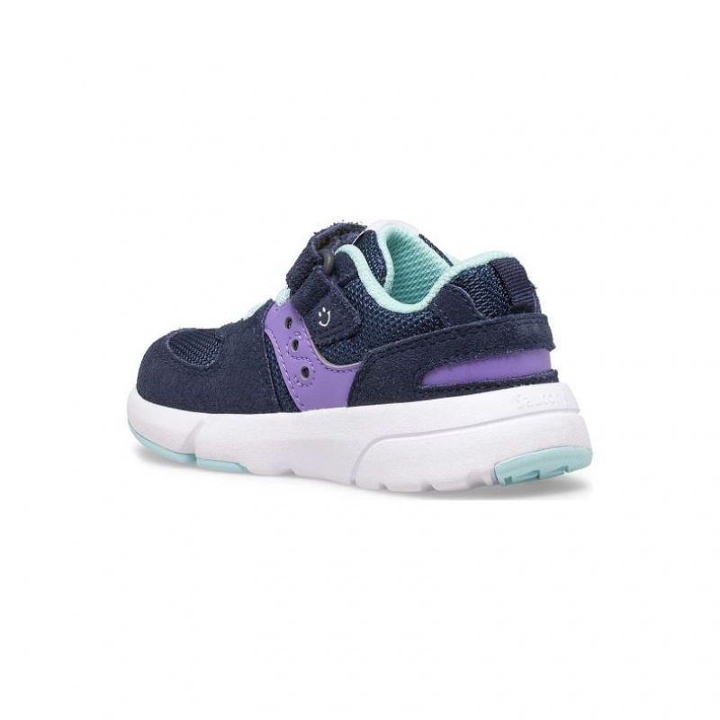 Tenis Saucony Jazz Lite 2.0 Niño Pequeño Azul Marino Moradas | COLOMBIA-QRJO