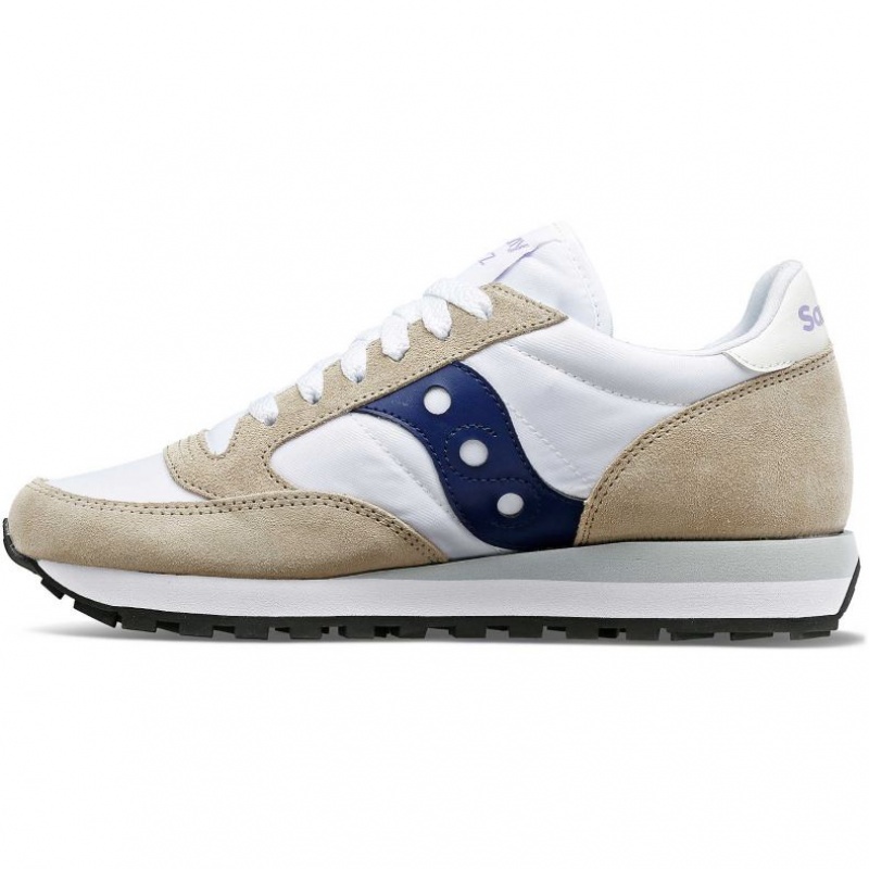 Tenis Saucony Jazz Original Mujer Blancas Beige Azul Marino | COLOMBIA-GADP