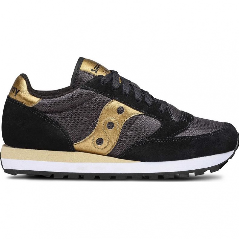 Tenis Saucony Jazz Original Mujer Negras Doradas | COLOMBIA-CLFE