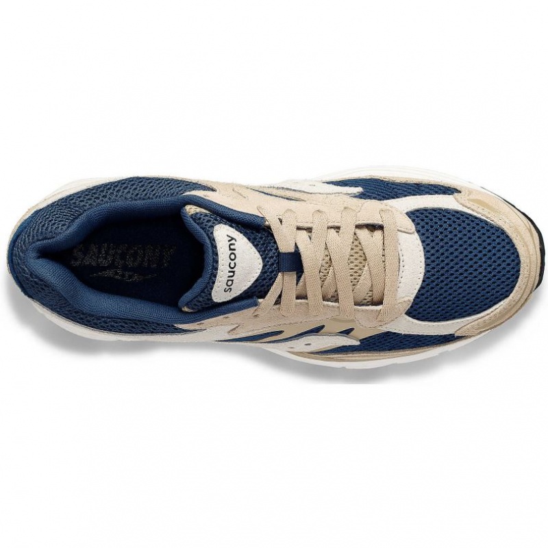 Tenis Saucony ProGrid Omni 9 Premium Hombre Beige Azules | COLOMBIA-WCGM