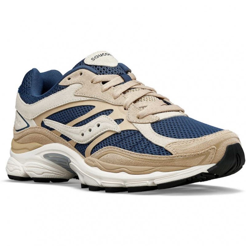 Tenis Saucony ProGrid Omni 9 Premium Hombre Beige Azules | COLOMBIA-WCGM