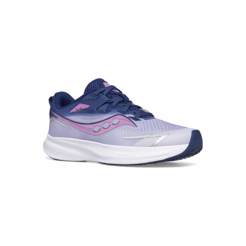 Tenis Saucony Ride 15 Niño Grande Moradas Indigo | COLOMBIA-VEYH