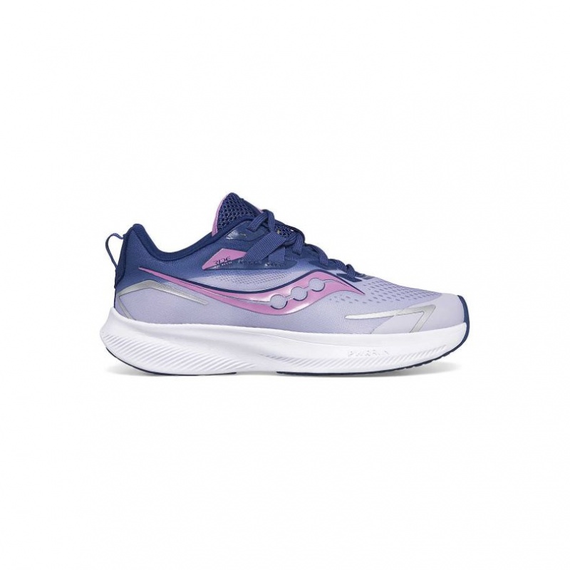 Tenis Saucony Ride 15 Niño Grande Moradas Indigo | COLOMBIA-VEYH