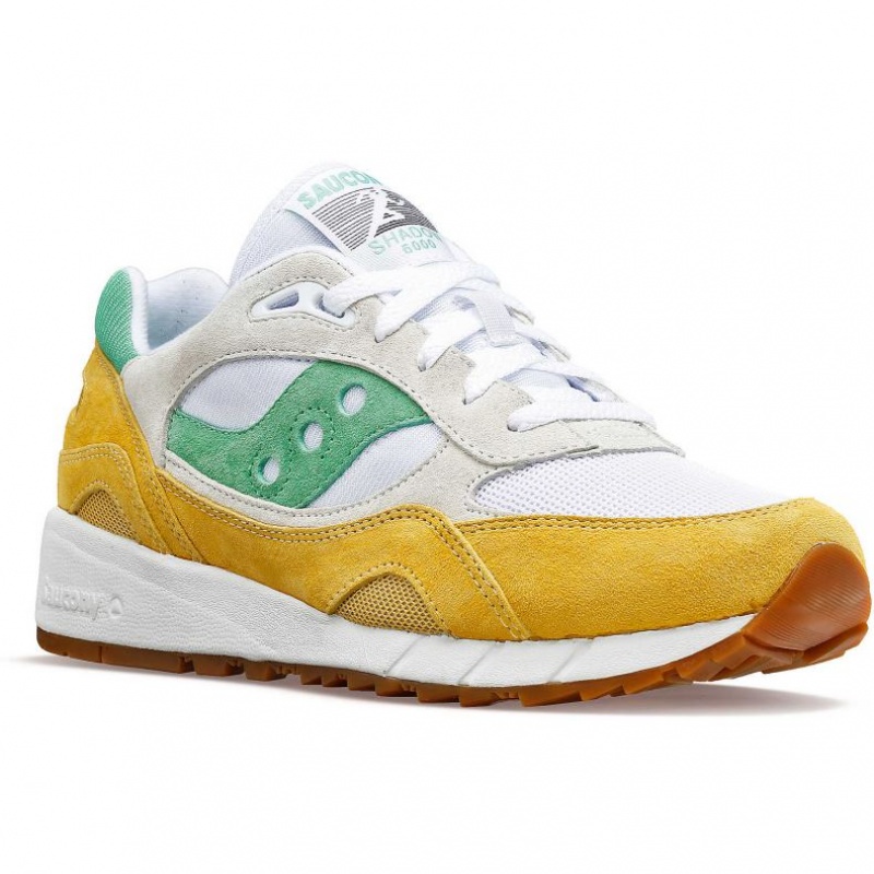 Tenis Saucony Shadow 6000 Mujer Blancas Amarillo Verde | COLOMBIA-WXZA