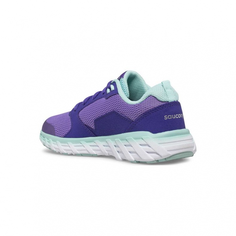 Tenis Saucony Wind 2.0 Lace Niño Grande Moradas | COLOMBIA-LRXF