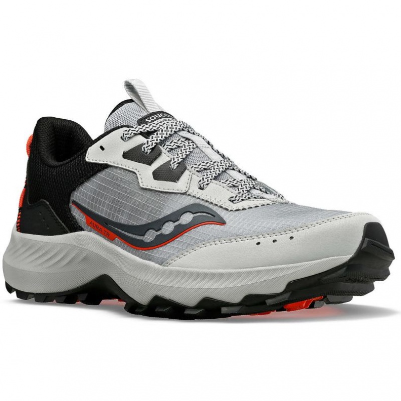 Tenis Trail Running Saucony Aura TR Hombre Gris | COLOMBIA-VYZB