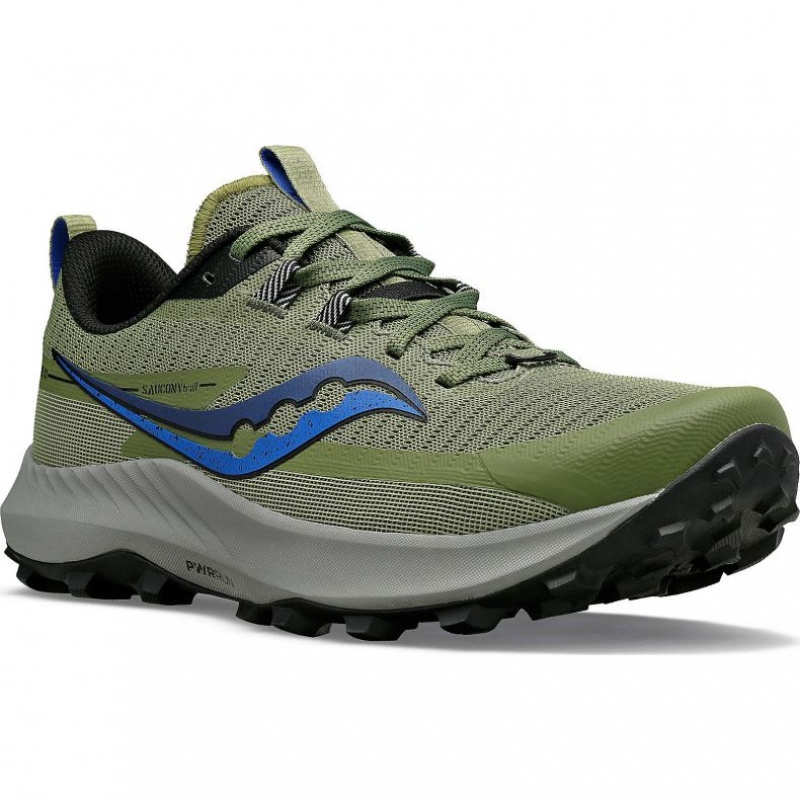 Tenis Trail Running Saucony Peregrine 13 Hombre Verde Oliva | COLOMBIA-ERXH