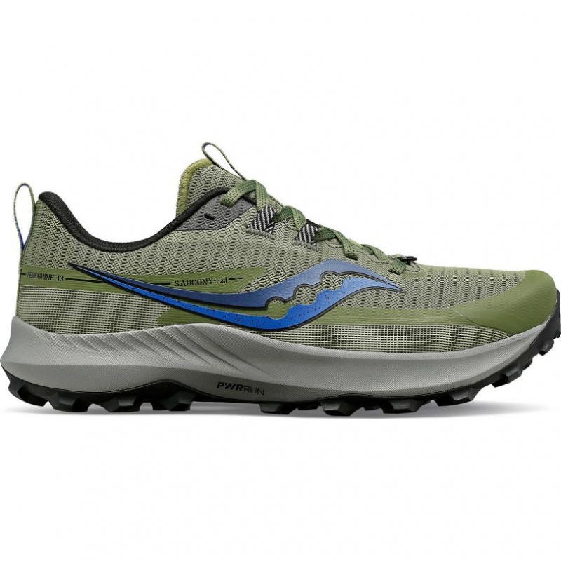 Tenis Trail Running Saucony Peregrine 13 Hombre Verde Oliva | COLOMBIA-ERXH