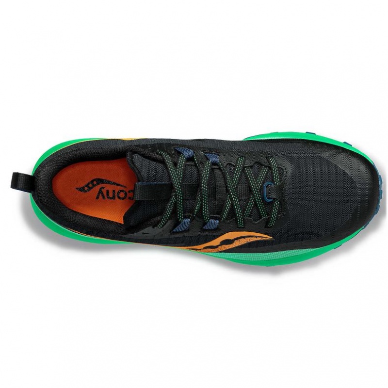 Tenis Trail Running Saucony Peregrine 13 Hombre Negras Verde | COLOMBIA-RAZW