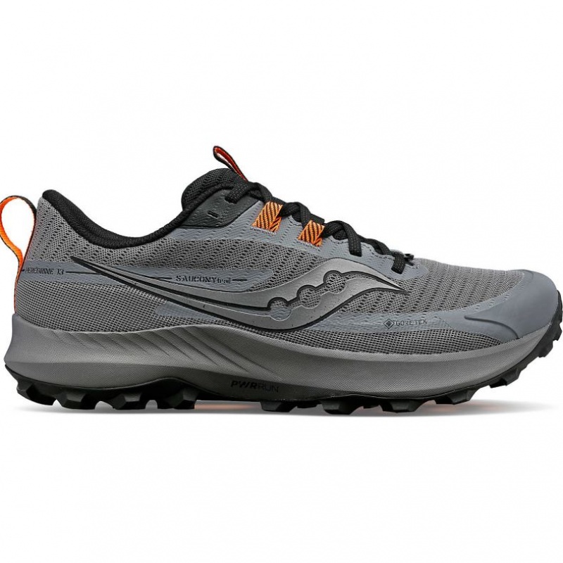 Tenis Trail Running Saucony Peregrine 13 GTX Hombre Gris | COLOMBIA-GFMR