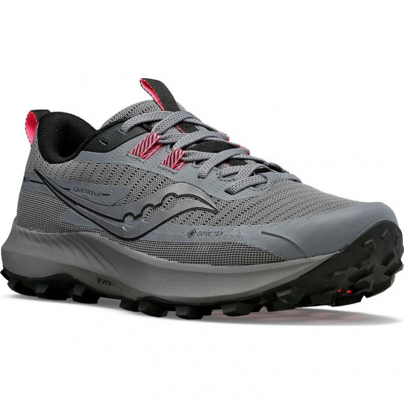 Tenis Trail Running Saucony Peregrine 13 GTX Mujer Gris | COLOMBIA-CQWP