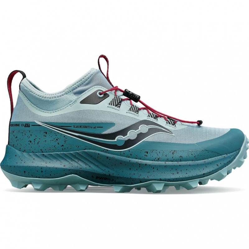 Tenis Trail Running Saucony Peregrine 13 ST Mujer Turquesa | COLOMBIA-YZNB