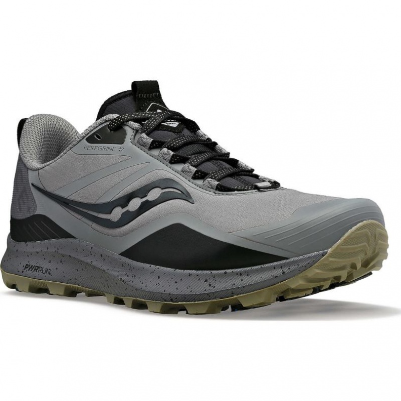 Tenis Trail Running Saucony Peregrine ICE+ 3 Hombre Gris | COLOMBIA-LNCD