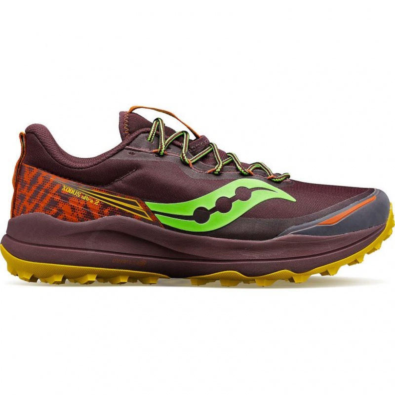 Tenis Trail Running Saucony Xodus Ultra 2 Hombre Burdeos | COLOMBIA-MKUC