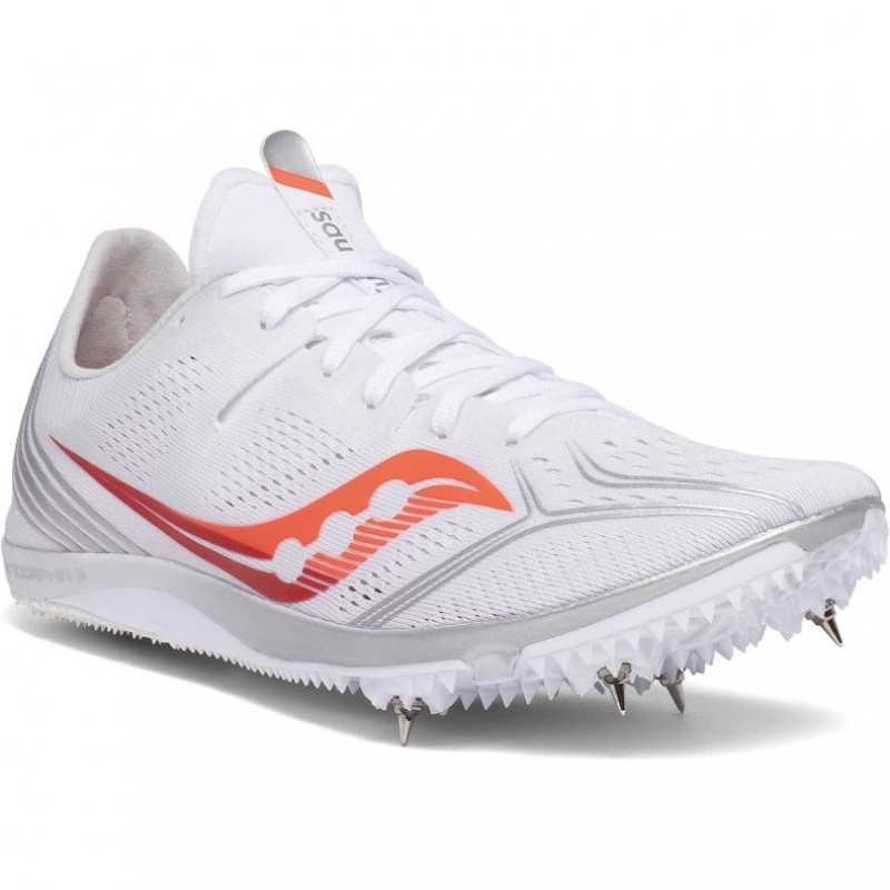 Tenis de Clavos Atletismo Saucony Endorphin 3 Mujer Blancas | COLOMBIA-BWCN