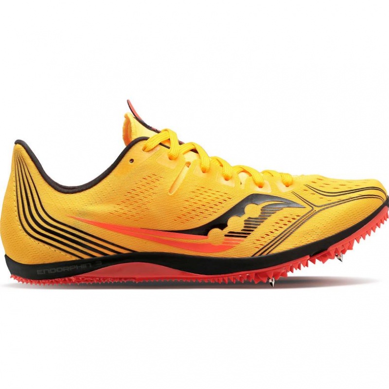 Tenis de Clavos Atletismo Saucony Endorphin 3 Mujer Amarillo | COLOMBIA-VECL