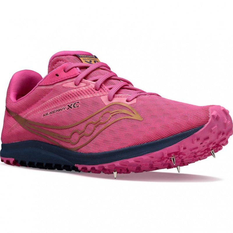 Tenis de Clavos Atletismo Saucony Kilkenny XC9 Hombre Rosas | COLOMBIA-ZNHT