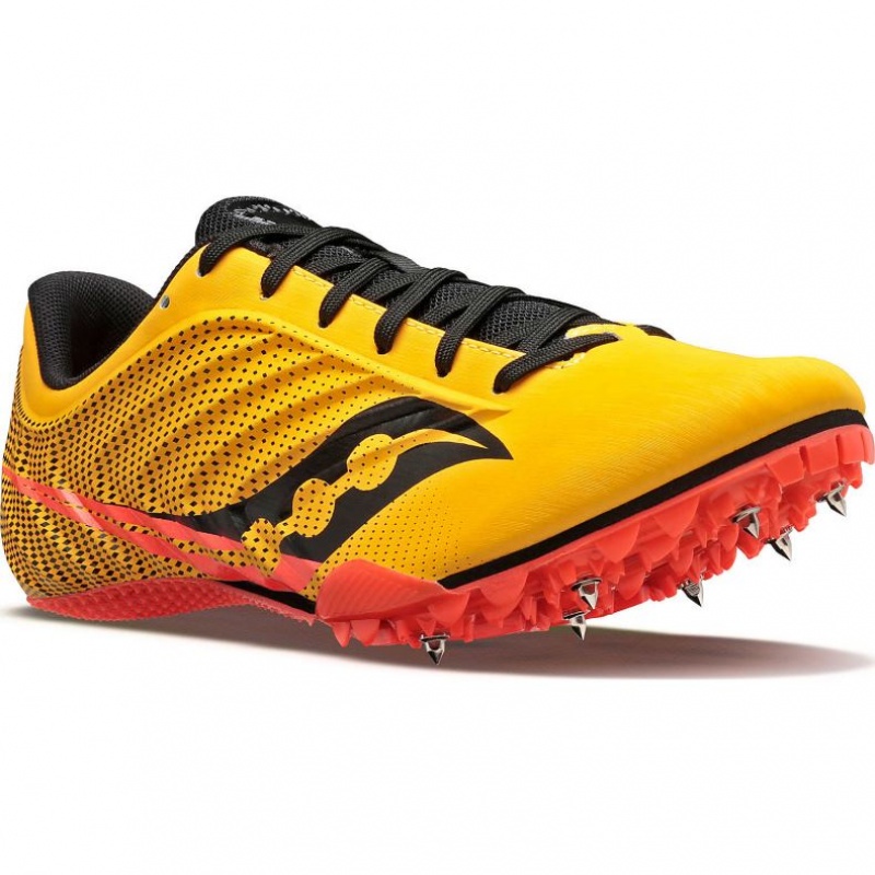 Tenis de Clavos Atletismo Saucony Spitfire 5 Hombre Amarillo | COLOMBIA-YCOI