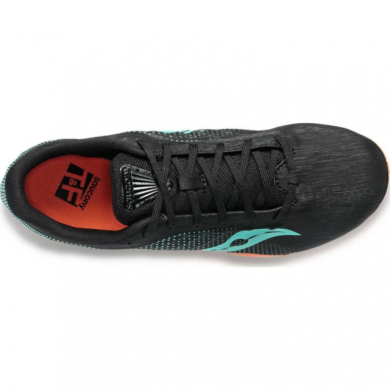 Tenis de Clavos Atletismo Saucony Spitfire 5 Hombre Negras Turquesa | COLOMBIA-TUJQ